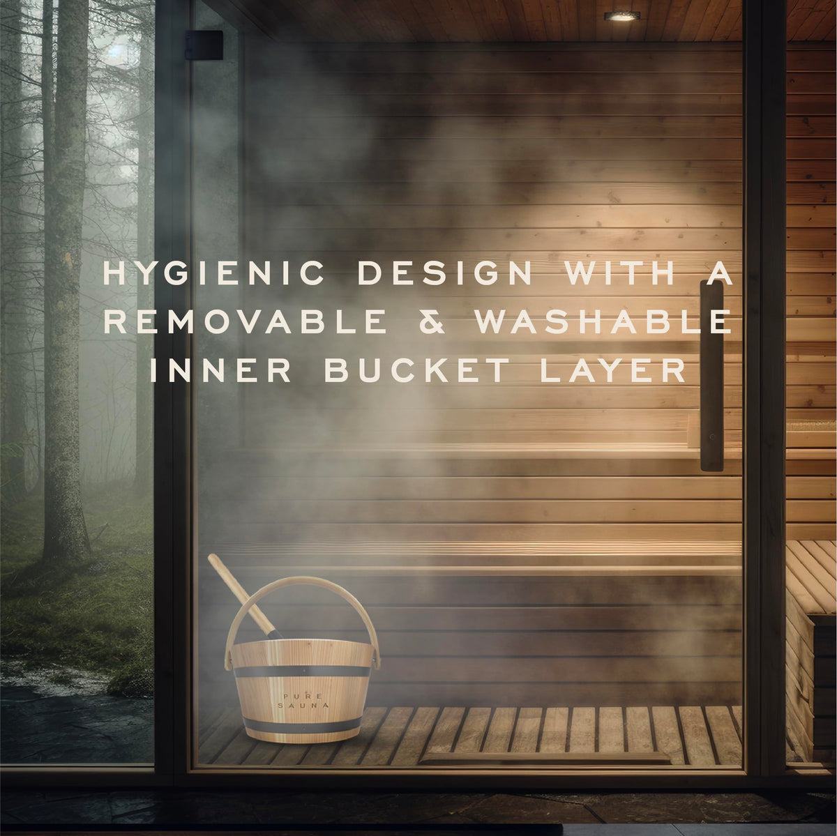 Sleek cedar bucket design blends traditional charm with modern luxury