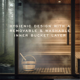 Sleek cedar bucket design blends traditional charm with modern luxury