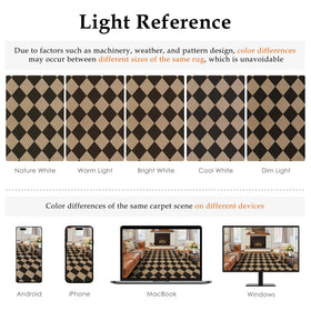 PureCozy 3x5 checkered rug featuring neutral tones for versatile decor