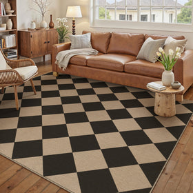 PureCozy outdoor patio rug offers stylish versatility and easy maintenance.