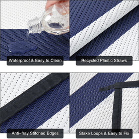 PureCozy deck rug adds color to any outdoor area.