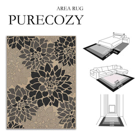 PureCozy decorative farmhouse patio carpet adds porch style and comfort