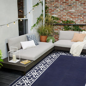 PureCozy outdoor rug feel underfoot, soft for barefoot comfort