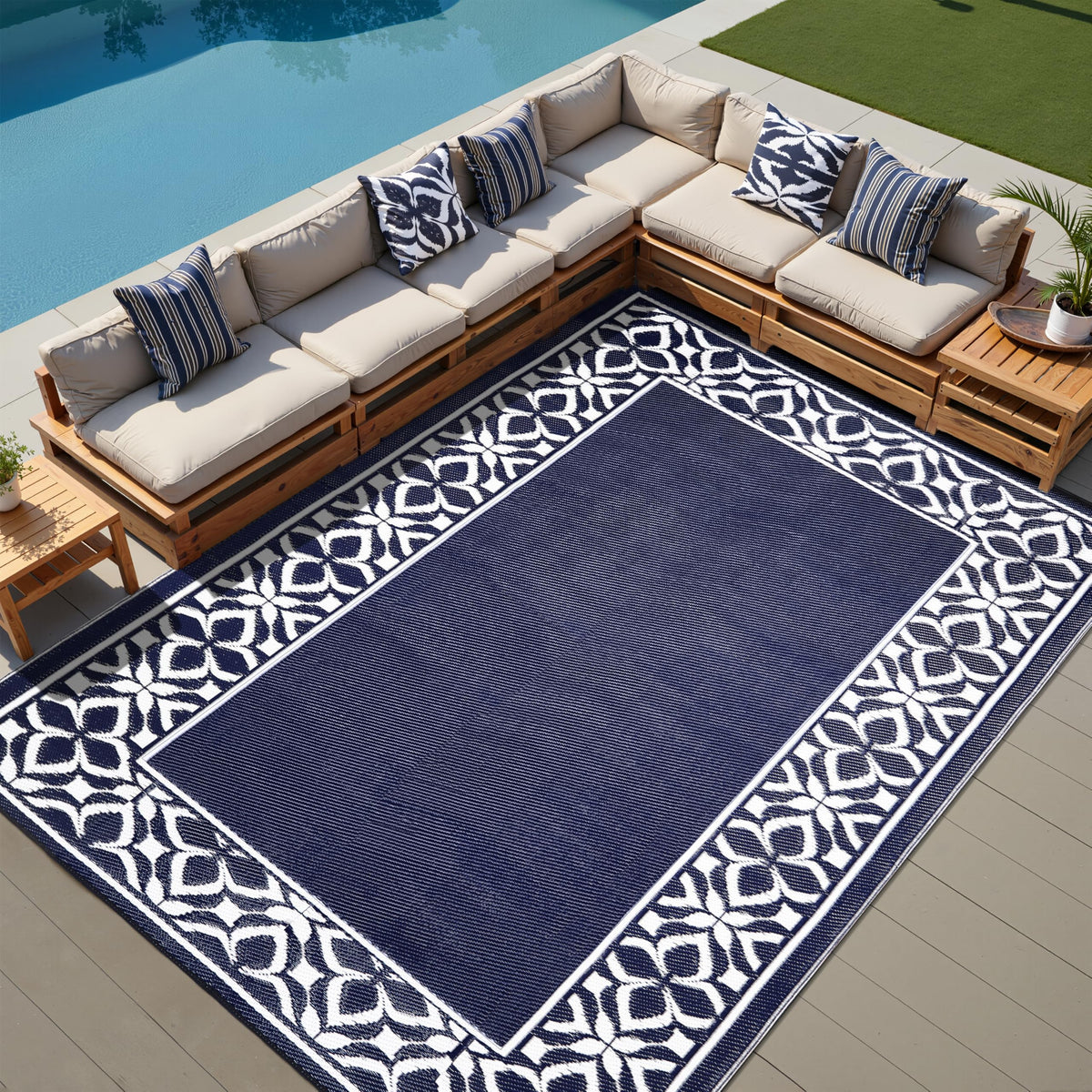 PureCozy reversible rug design with two looks for styling flexibility