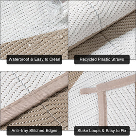 PureCozy UV-coated fade-resistant rug withstands sun while remaining vibrant