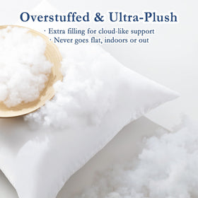 Puredown cloud-like support pillow insert keeps its shape while you relax