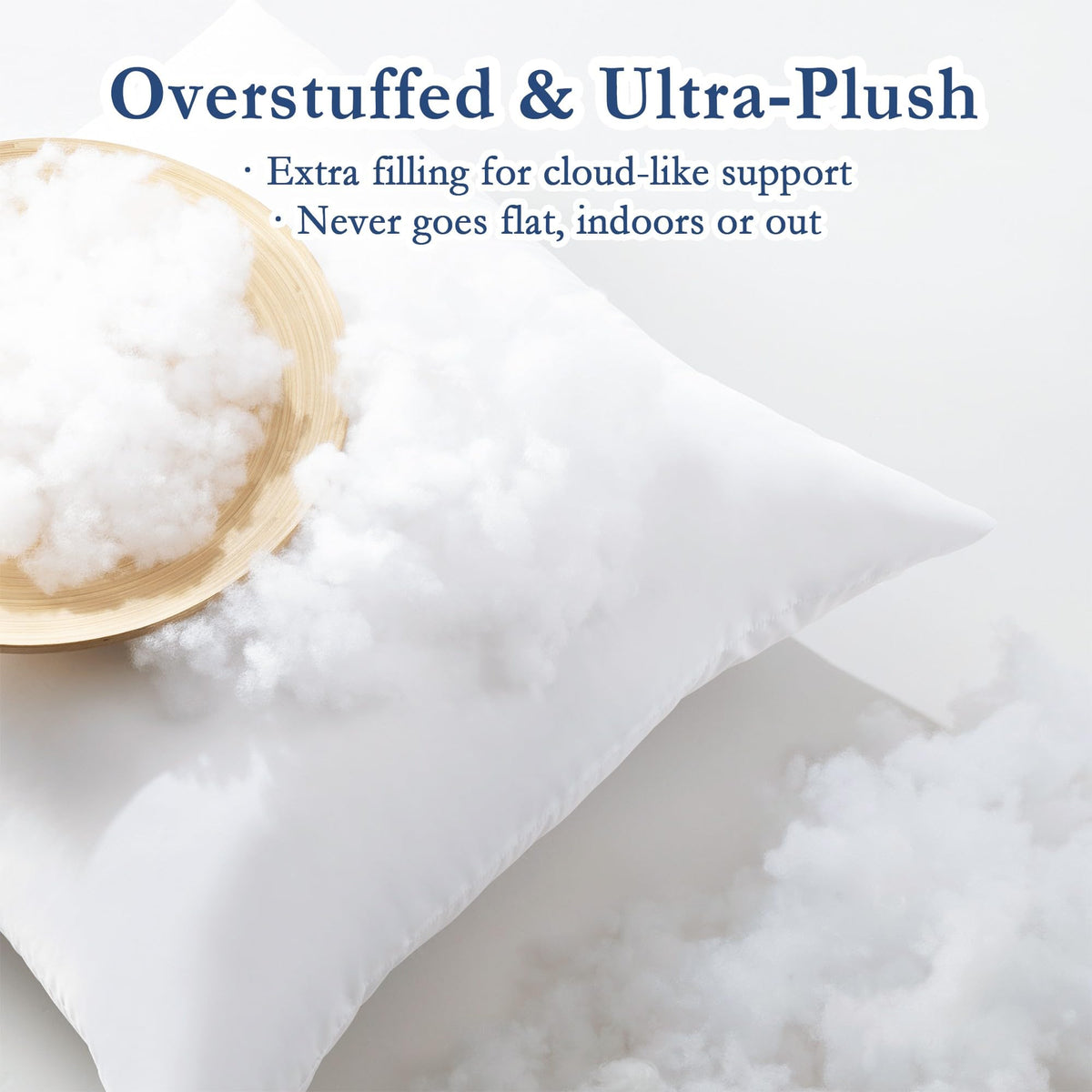 puredown cloud-support pillow insert maintains shape with soft, cloud-like comfort