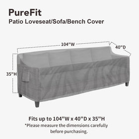 PureFit 4-seater sofa cover fits large patio furniture.