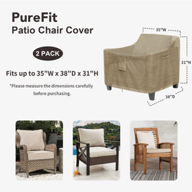 PureFit outdoor chair covers UV-resistant protection against sun fade