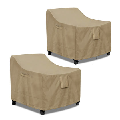 PureFit outdoor chair covers 2-pack in camel protect chairs from rain and dust