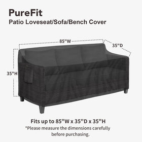 PureFit couch cover features an air vent design to reduce condensation.