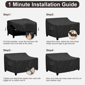 PureFit storage bag included with the couch cover for easy storage.