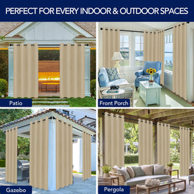 Waterproof PureFit panels protecting porch furniture from rain