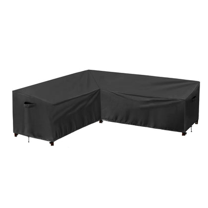 PureFit Outdoor Sectional Sofa Cover left-facing 83x104 protects against rain and wind.