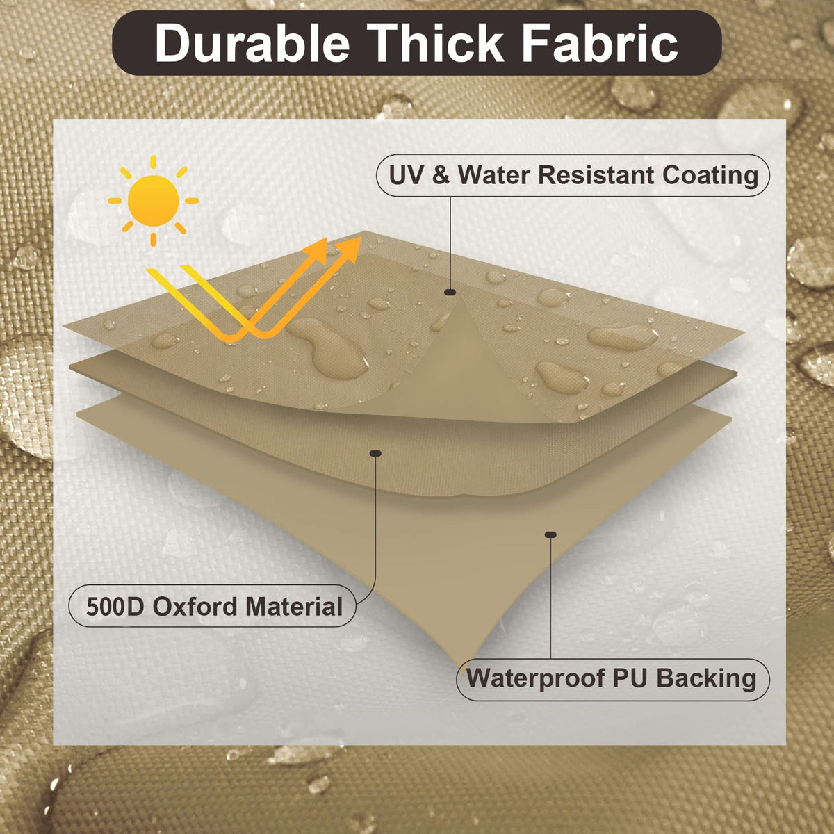 PureFit UV-resistant finish helps preserve color on outdoor sectional sofa.