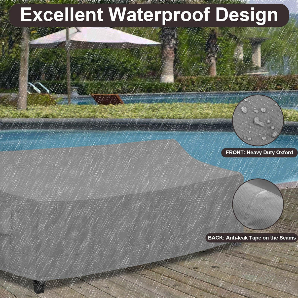 PureFit seam tape keeps seams watertight for rain.