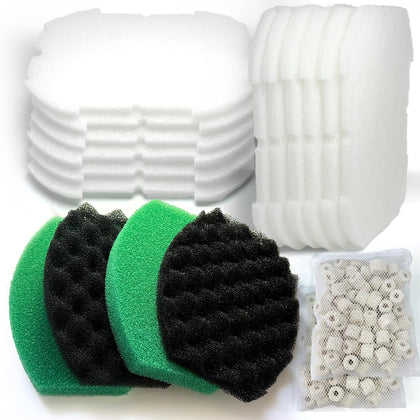 PurifyLogix 18-piece pond filter kit with foam filters for mechanical filtration.