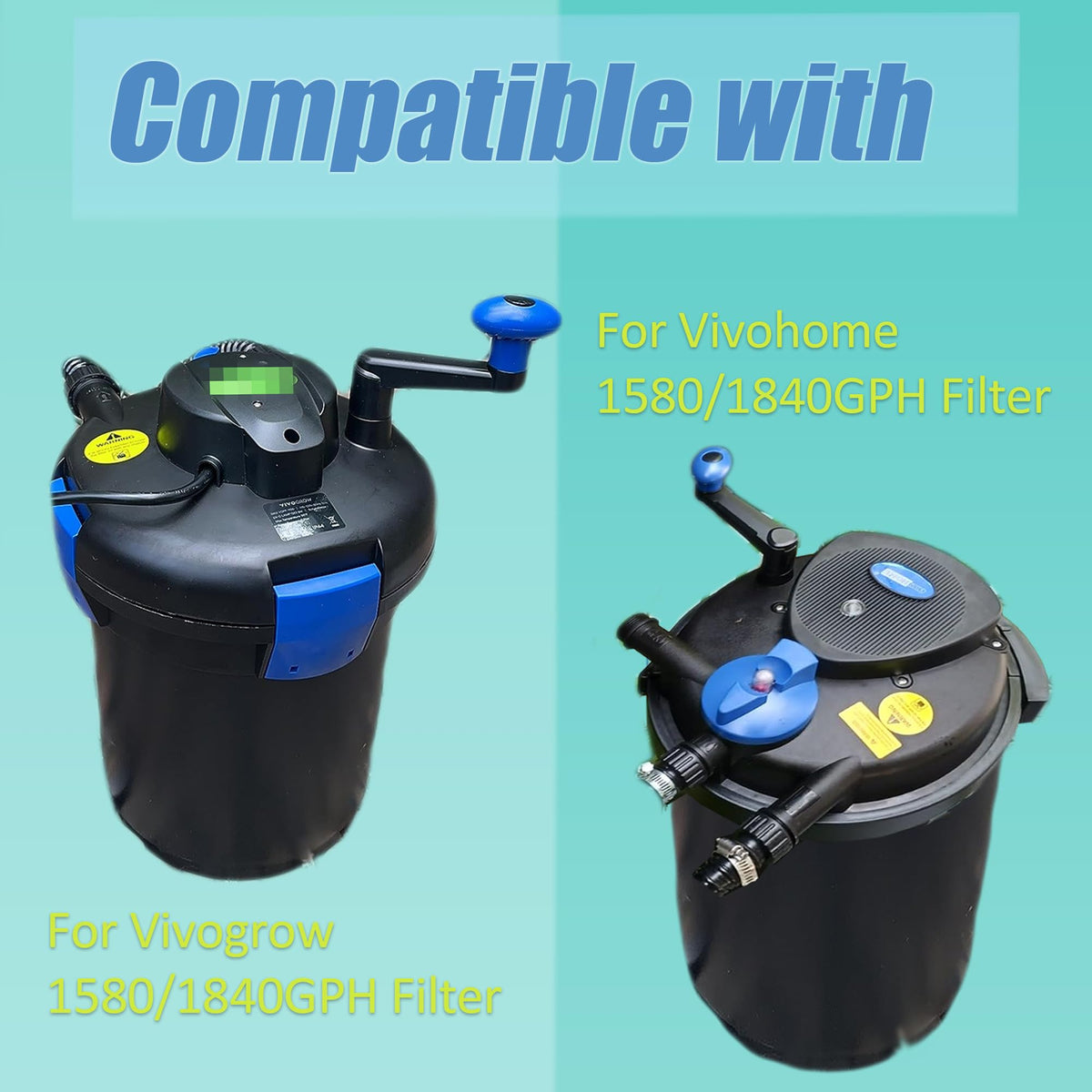 PurifyLogix blue normal-density sponge balances filtration and water flow.