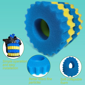 PurifyLogix four-pack sponge filter pads for ready replacement media.