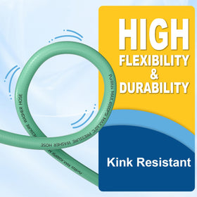 Purilitzs 4000 PSI hose for heavy-duty cleaning projects.