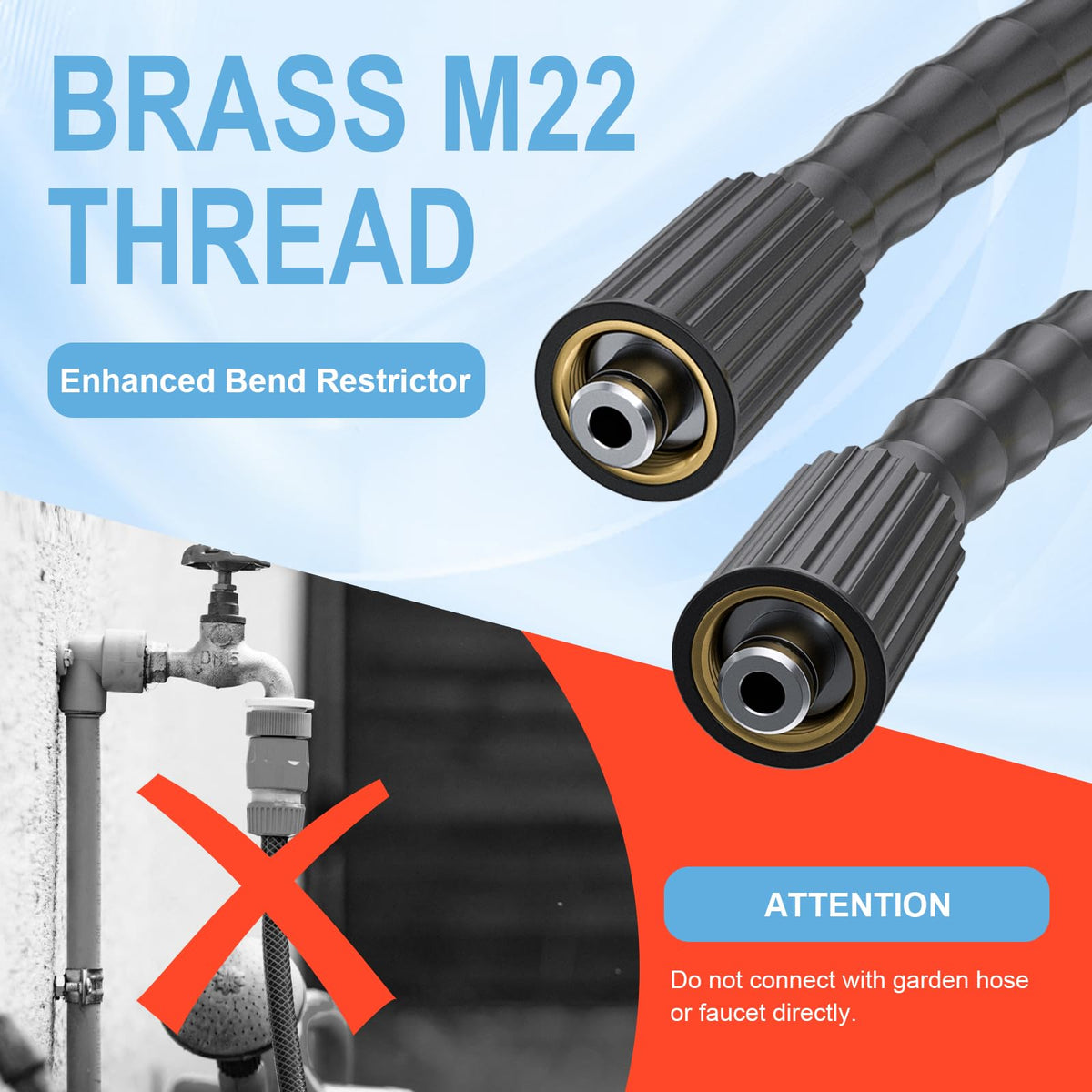 Purilitzs hose suitable for cars, patios, and garden cleaning.