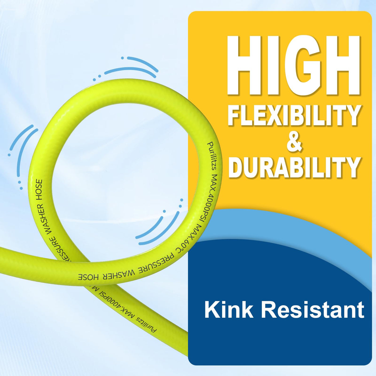 Purilitzs hose used for cars, patios, and gardens