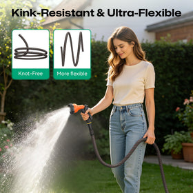 Puritron kink-free hose design for easy maneuverability