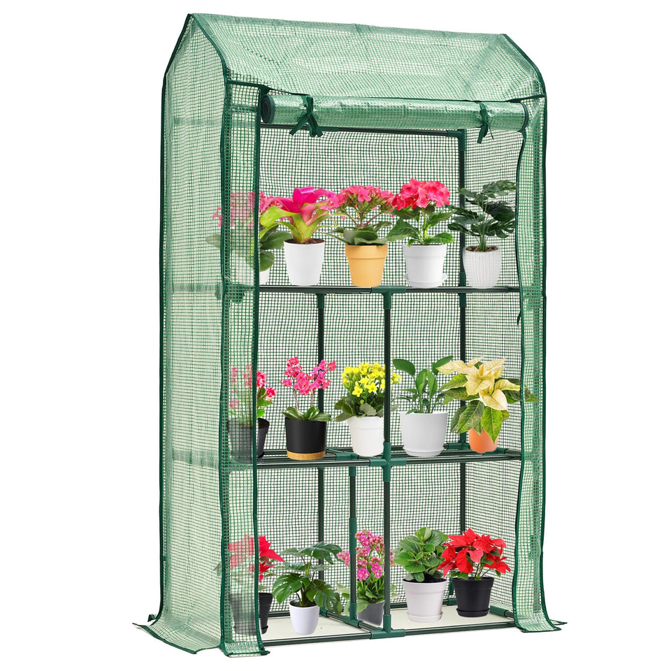 Purlyu mini tabletop greenhouse assembled for compact seedling propagation