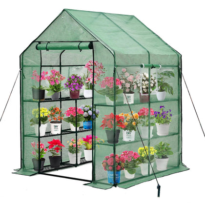Purlyu Walk-in Greenhouse frame with rust-resistant steel for outdoor resilience.