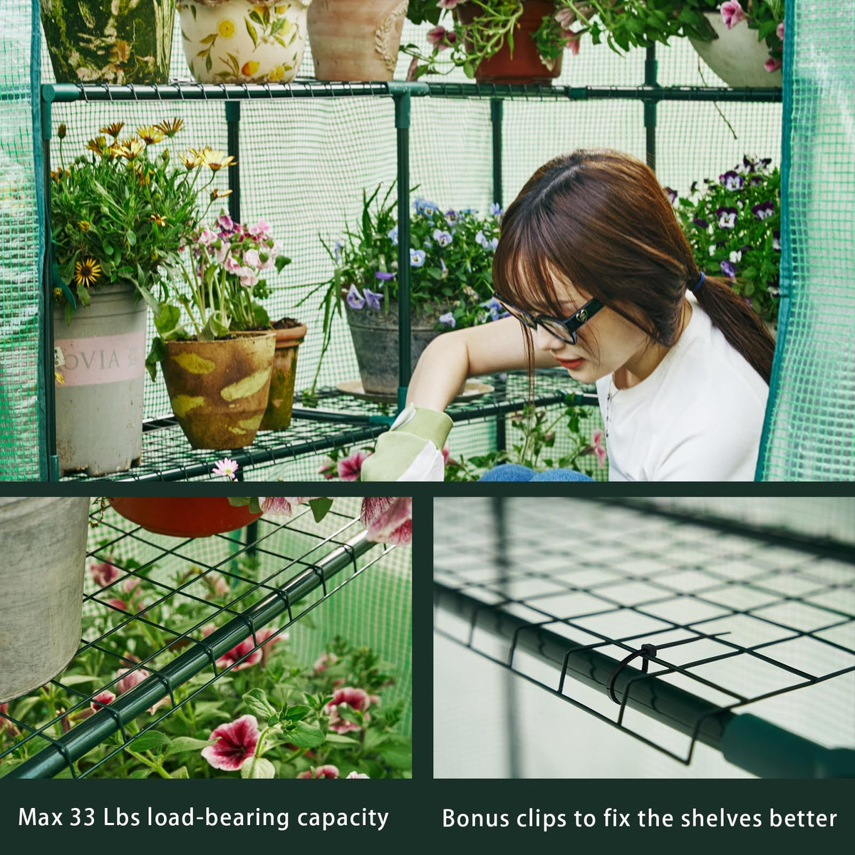Purlyu Walk-in Greenhouse ideal for outdoor garden use and patios.