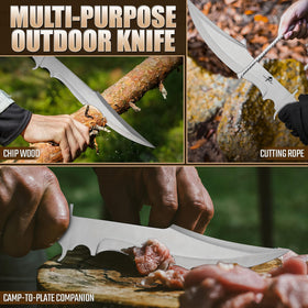 Purple Dragon Bowie Knife gift box presentation for outdoor gifting and display.
