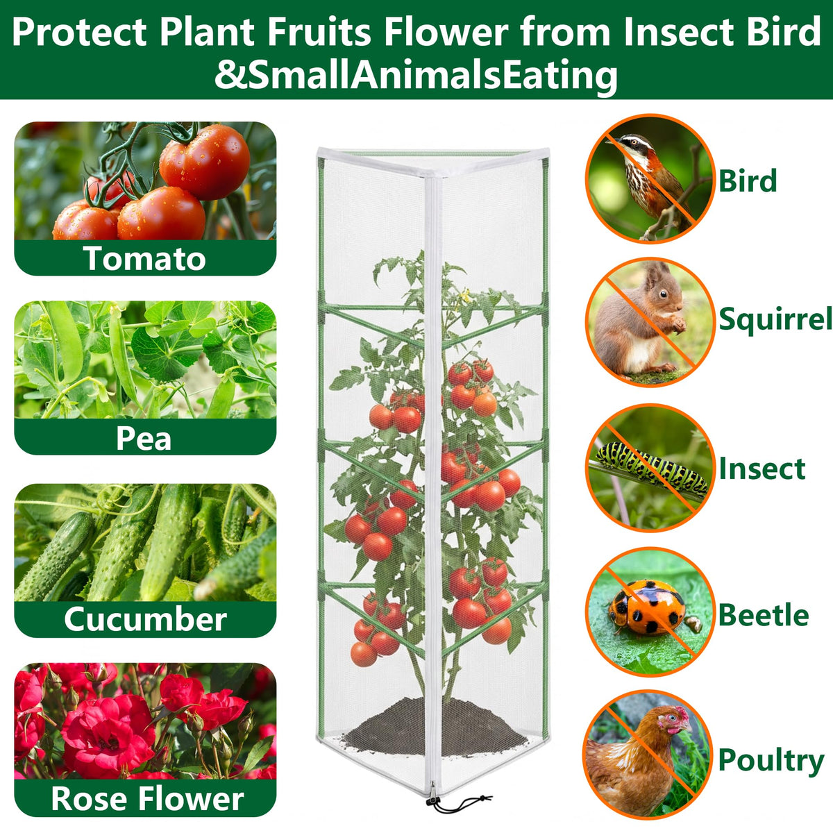 PURPLE STAR 1N durable nylon mesh material provides lightweight, tear-resistant plant protection.