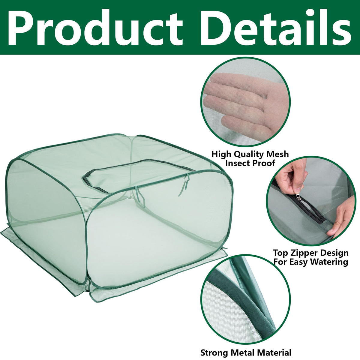 Purple Star 1N top zipper for easy watering access.