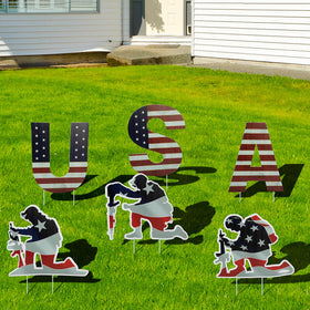 PURPLE STAR 1N yard sign stakes keep displays secure.