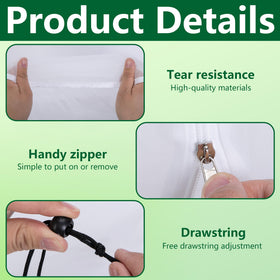 PURPLE STAR 1N zipper-drawstring design enables easy removal for watering and fruit picking.