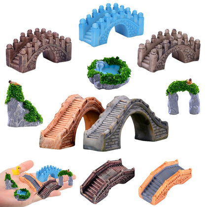 Purple Star fairy garden bridge mini-bridge adds whimsy to outdoor displays