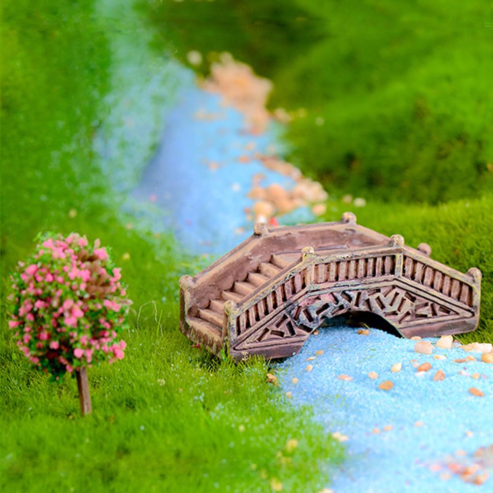 Purple Star fairy garden bridge suits terrariums with playful charm