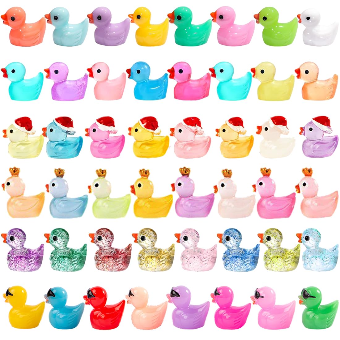 Purple Star mini ducks 50-pack for fairy garden displays and playful setup.