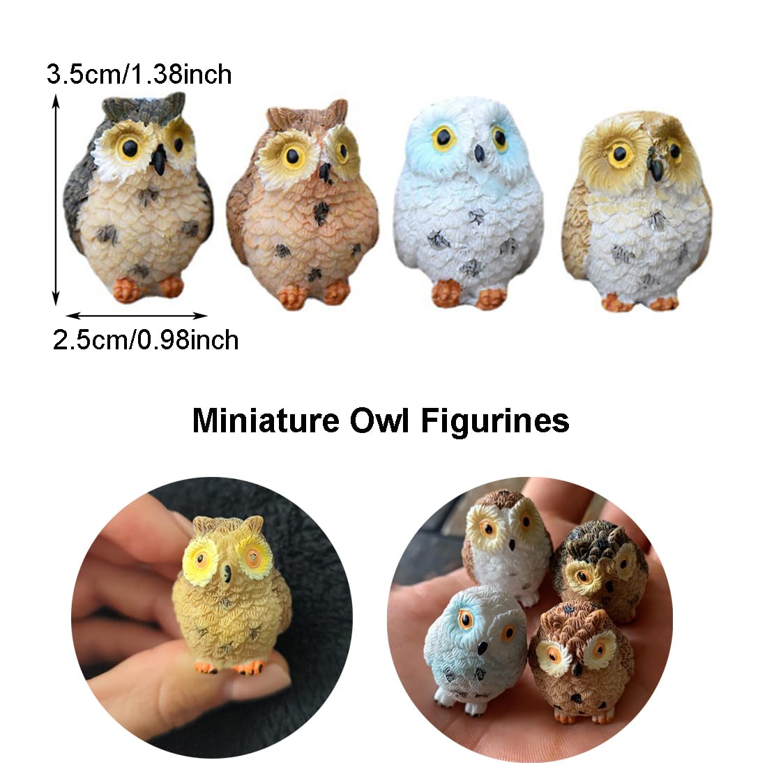 Purple Star mini owl cake topper for cute dessert displays.