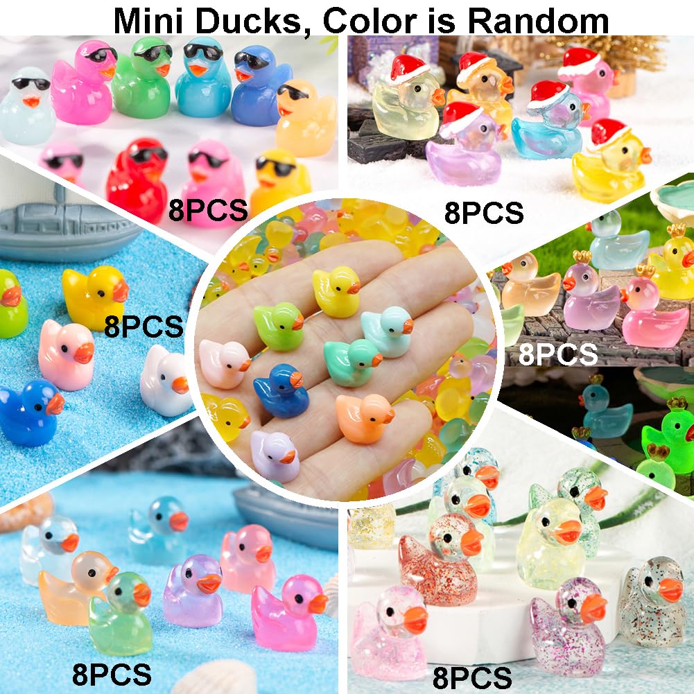 Purple Star resin ducks with varied colors for vivid decorative accents.