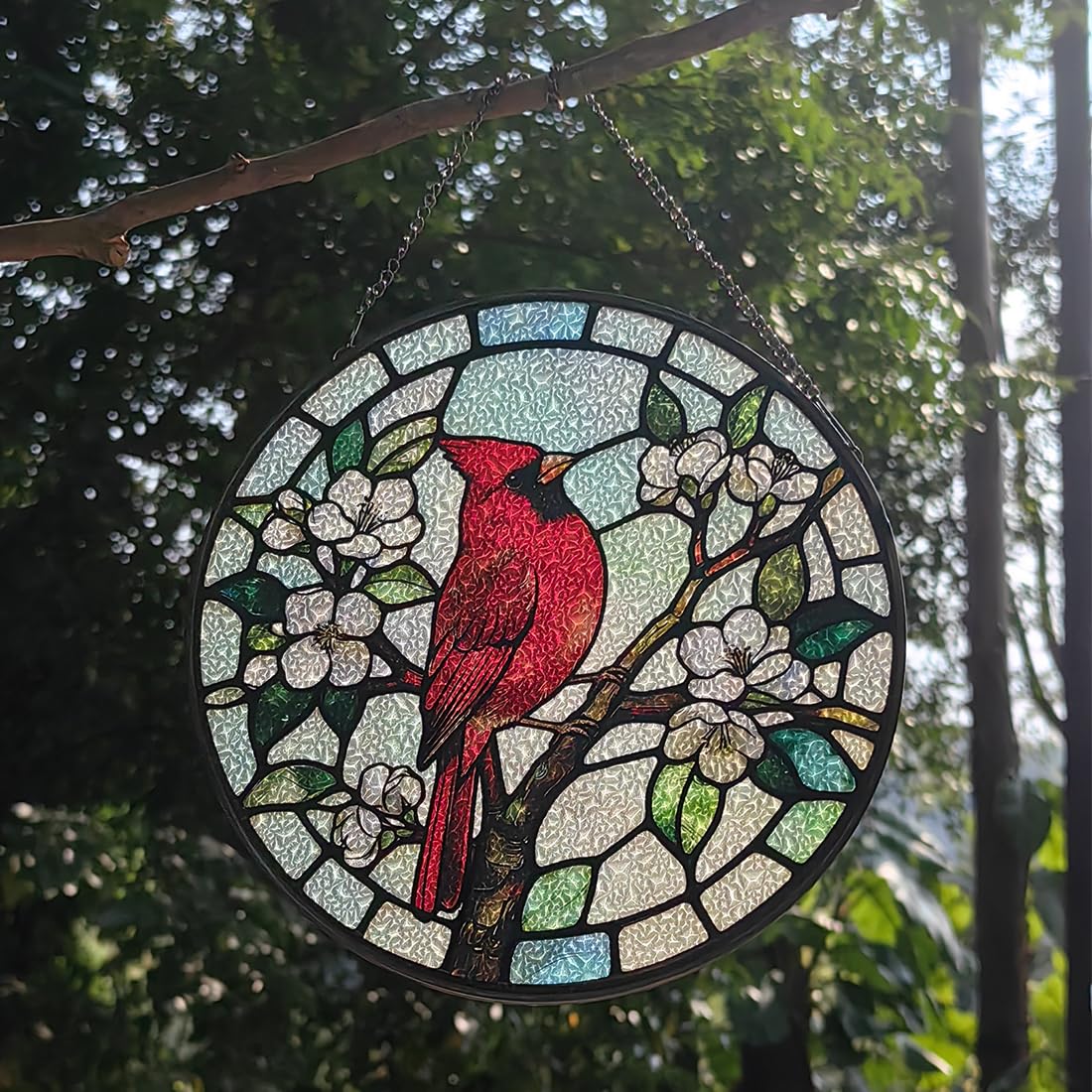 PURRGIFTS decorative bird window decor enhances living room, kitchen, or office lighting.