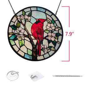 PURRGIFTS weather-resistant glass suncatcher with suction cup and chain for easy hanging.