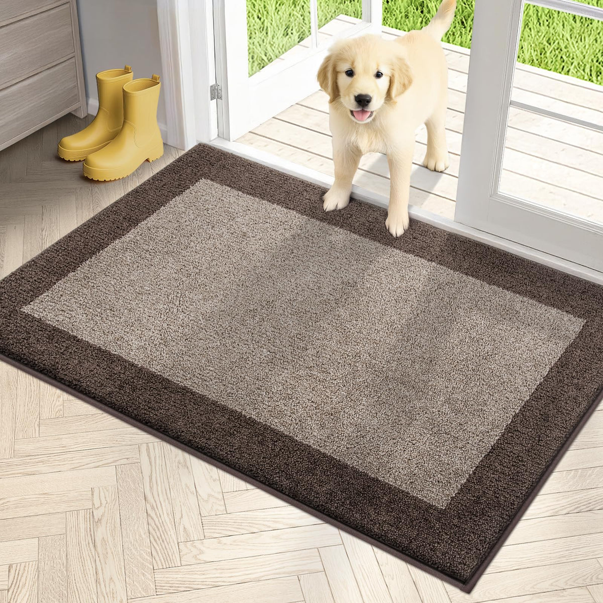 PURRUGS Dirt Trapping Door Mat catches mud and moisture at the entryway