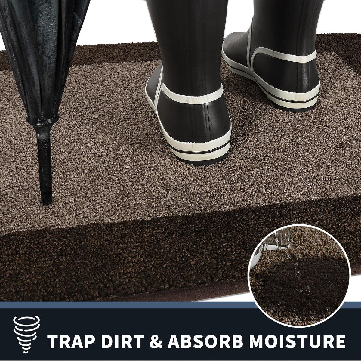 PURRUGS dirt-trapping door mat close-up texture shows soft microfiber