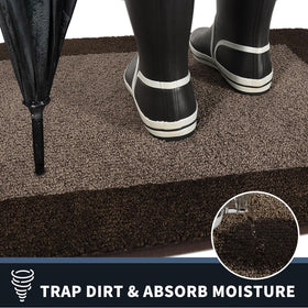 PURRUGS dirt-trapping door mat close-up texture shows soft microfiber