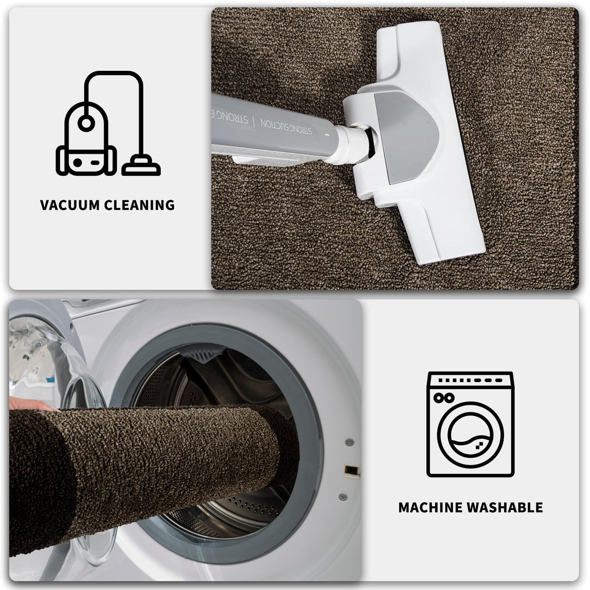 PURRUGS dirt-trapping door mat machine washable for easy care