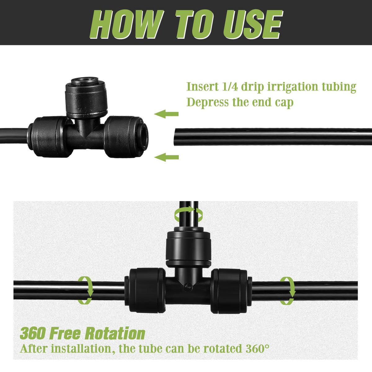 Pushglossy 6-way connector enabling multi-branch watering in a yard.