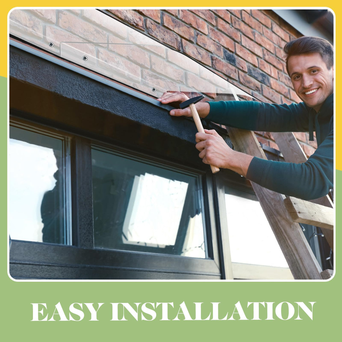 Pushglossy weatherproof cover suits patios, balconies, and front doors.