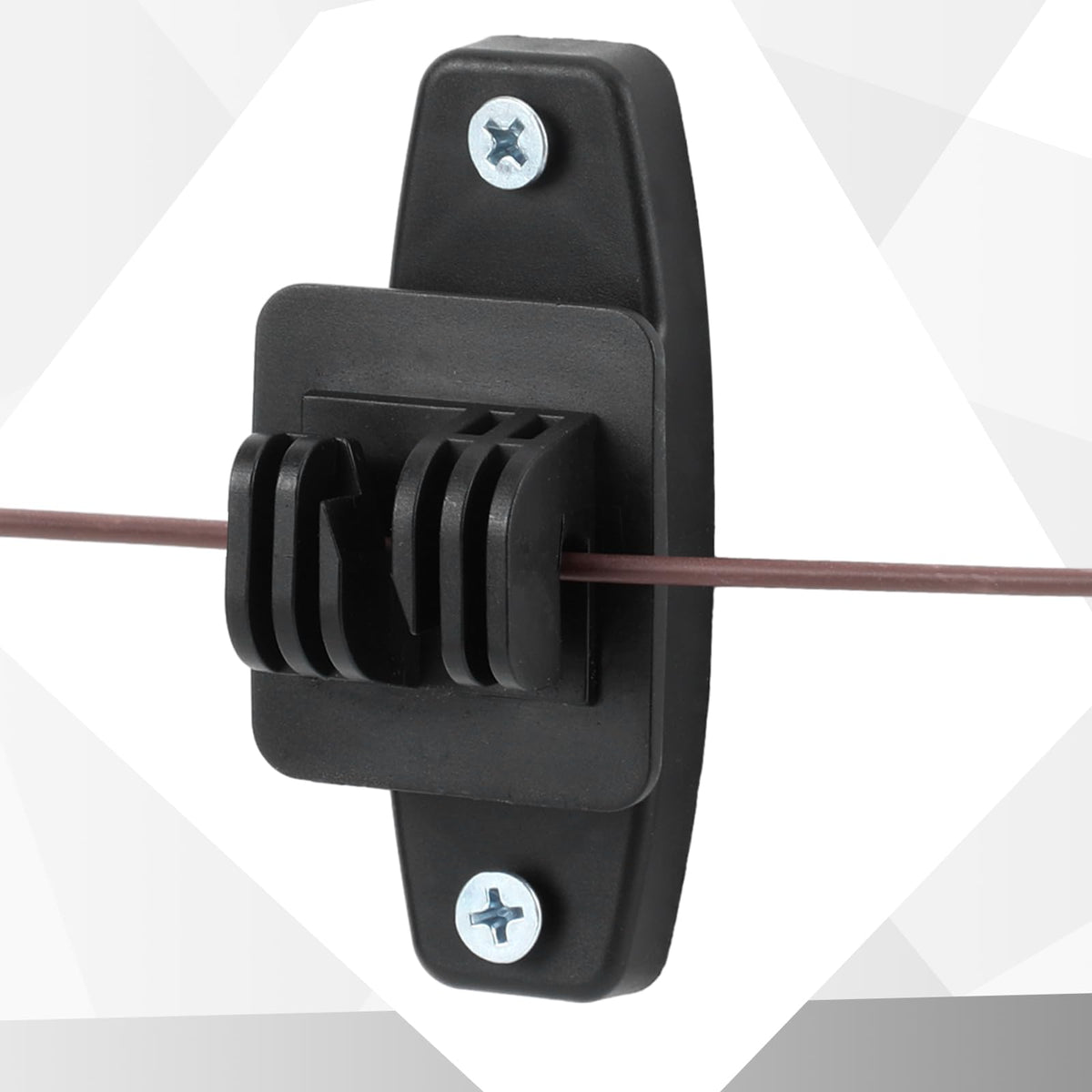 Pushglossy insulator ideal for pet fences on wood posts.