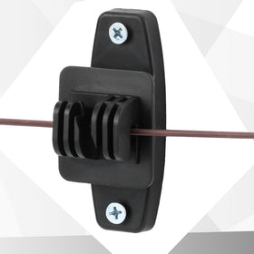 Pushglossy insulator ideal for pet fences on wood posts.